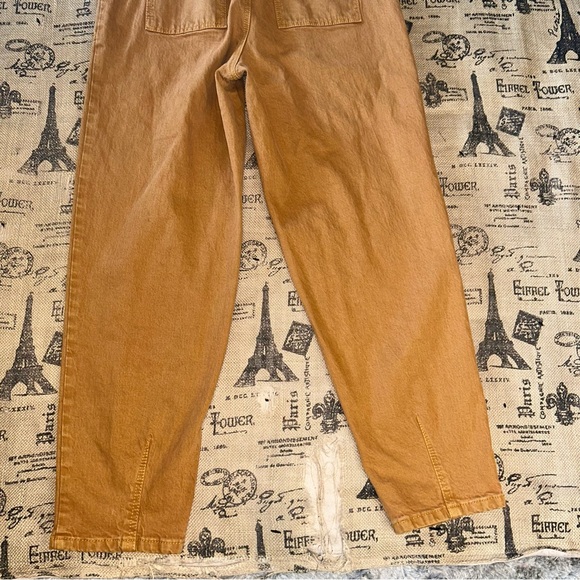 Universal Thread NWOT! Mustard Yellow Duck Stretch Denim Overalls Romper Size 2 - Picture 10 of 16